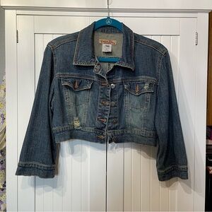 Paris Blues Cropped Blue Denim Jacket